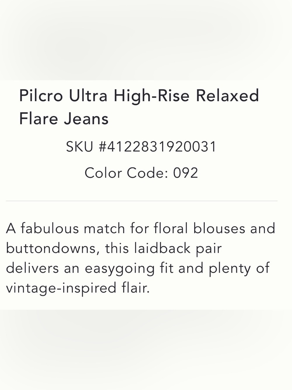 Pilcro Ultra-High Rise Relaxed Flare Jeans - Picture 8 of 9